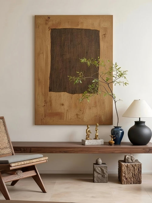 Abstract Earth Tone Canvas Wall Art – SJ#0071