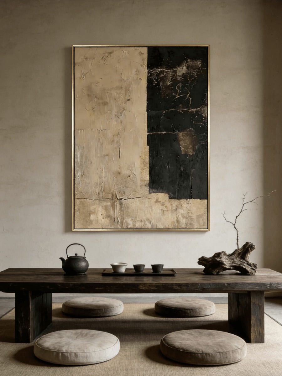 Wabi-Sabi Abstract Tranquility Painting – SJ0071