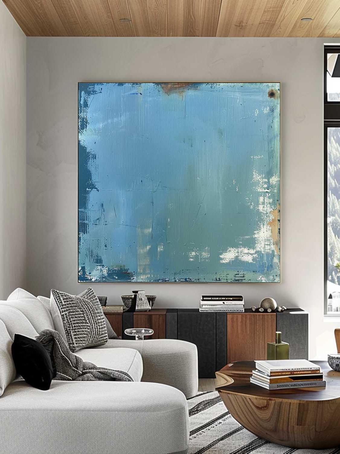 Blue Minimalist Abstract Wall Art – #SJ0033