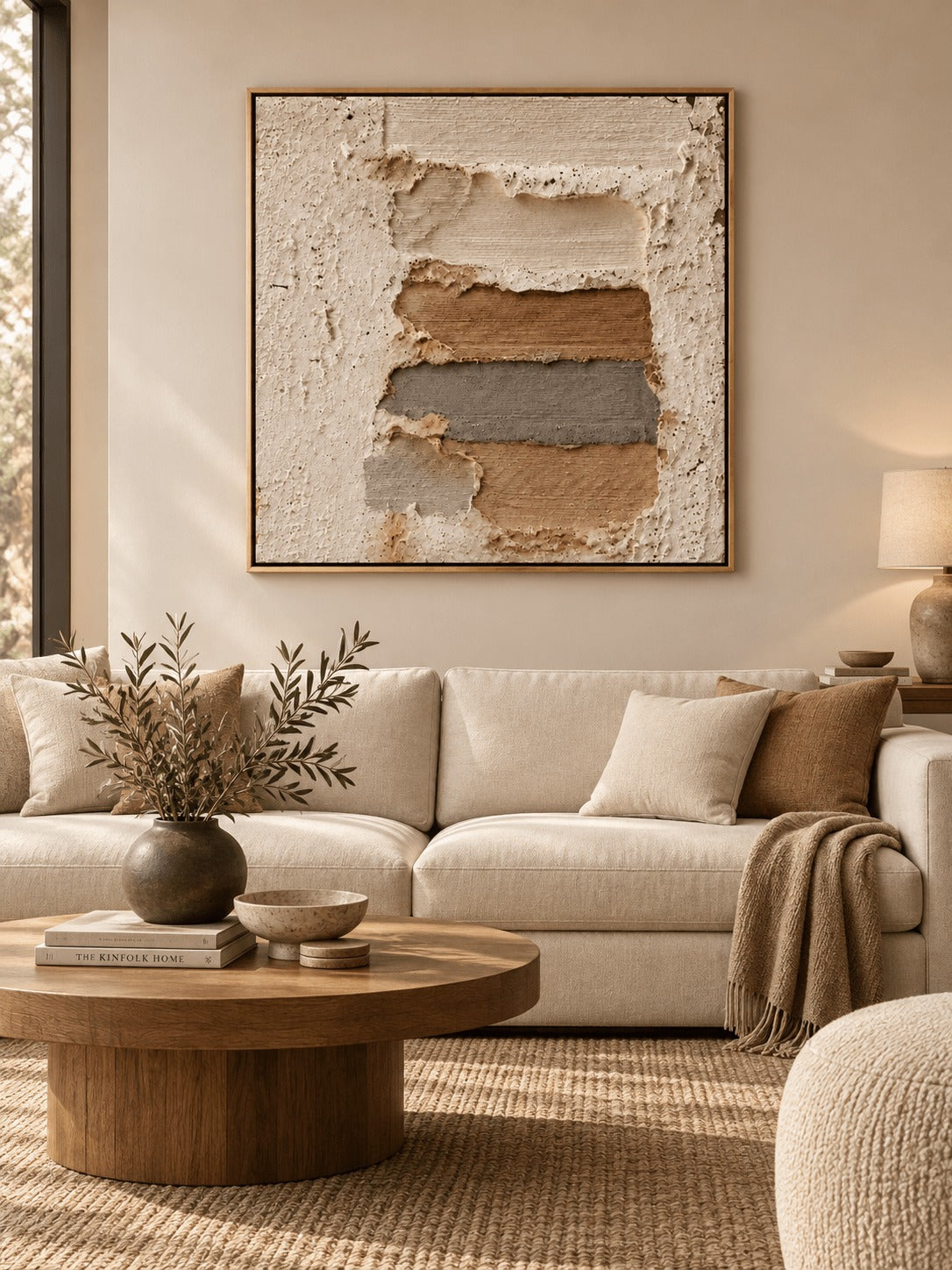 Wabi-Sabi Earth Tone Wall Art _ Neutral Textured Earth Tone Wall Art –SJ#0049