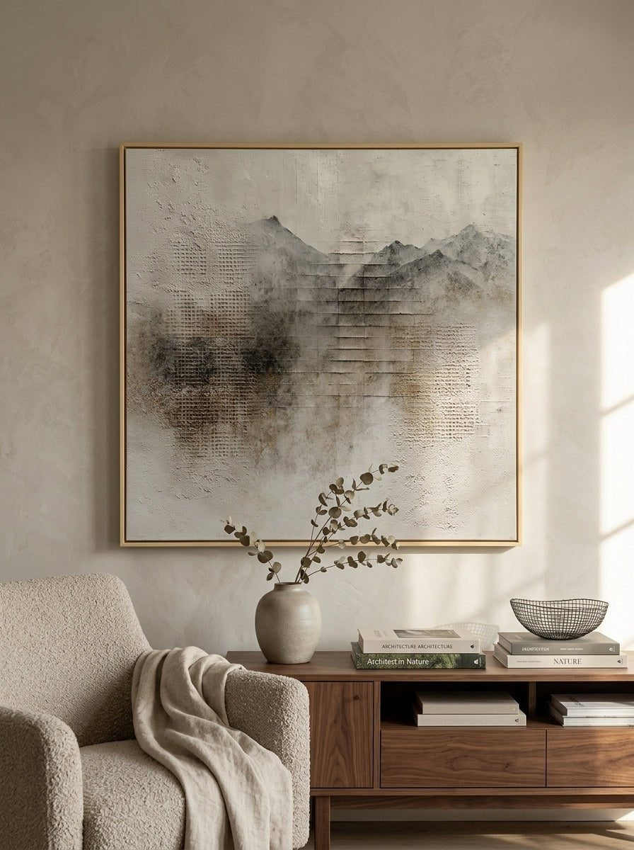 Wabi-Sabi Abstract Mountain Wall Art – SJ#0020