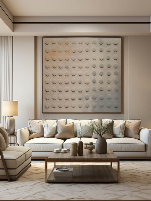 Beige & Grey Wabi-Sabi Wall Art – SJ#0009
