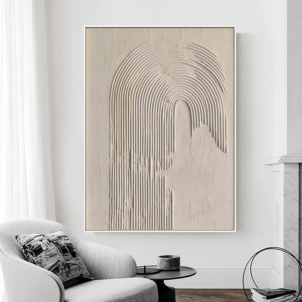 Wabi Sabi Beige & Brown Abstract -#SJ0318