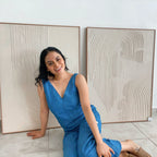 Beige & Brown Abstract Set of 2-#SJ0317
