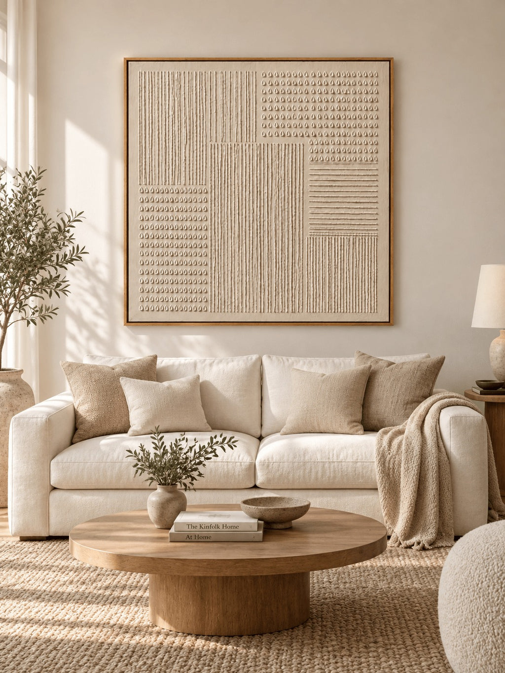 Wabi-Sabi Minimalist Wall Art – Textured Geometric Wall Art – SJ#0051