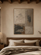 Beige & Black Wabi-Sabi Wall Art – SJ#0066