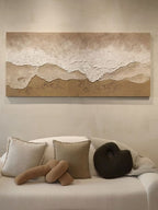 Neutral Coastal Wall Art _ Wabi Sabi Textured Painting – SJ#0130