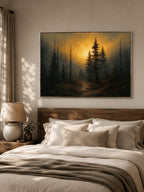 Moody Forest Wall Art _ Abstract Dark Forest Wall Art –SJ#0125