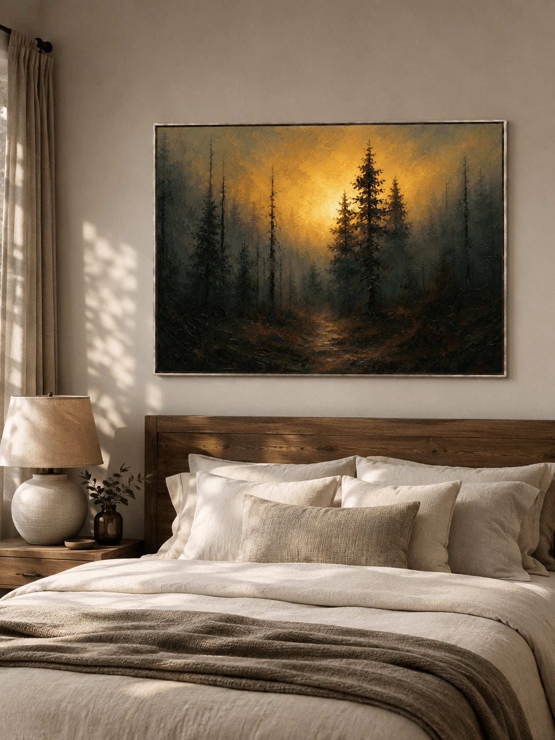 Moody Forest Wall Art _ Abstract Dark Forest Wall Art –SJ#0125