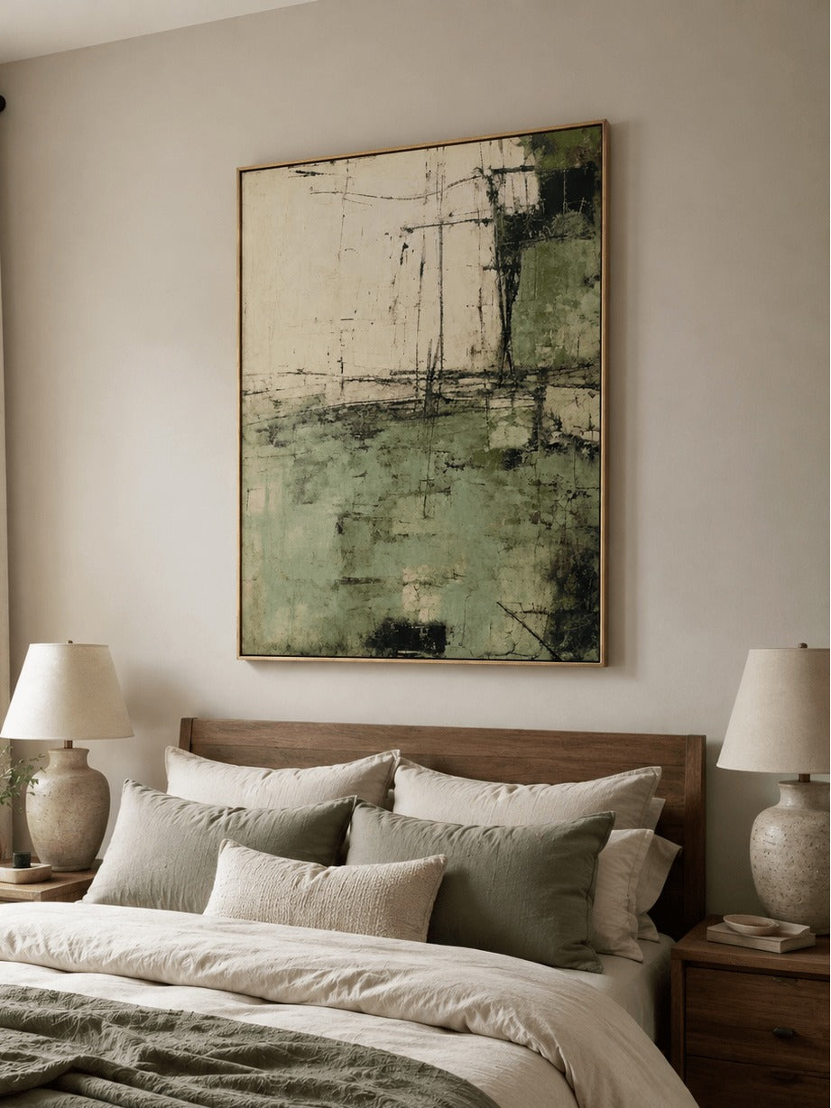 Sage Green Abstract Wall Art –SJ#0099
