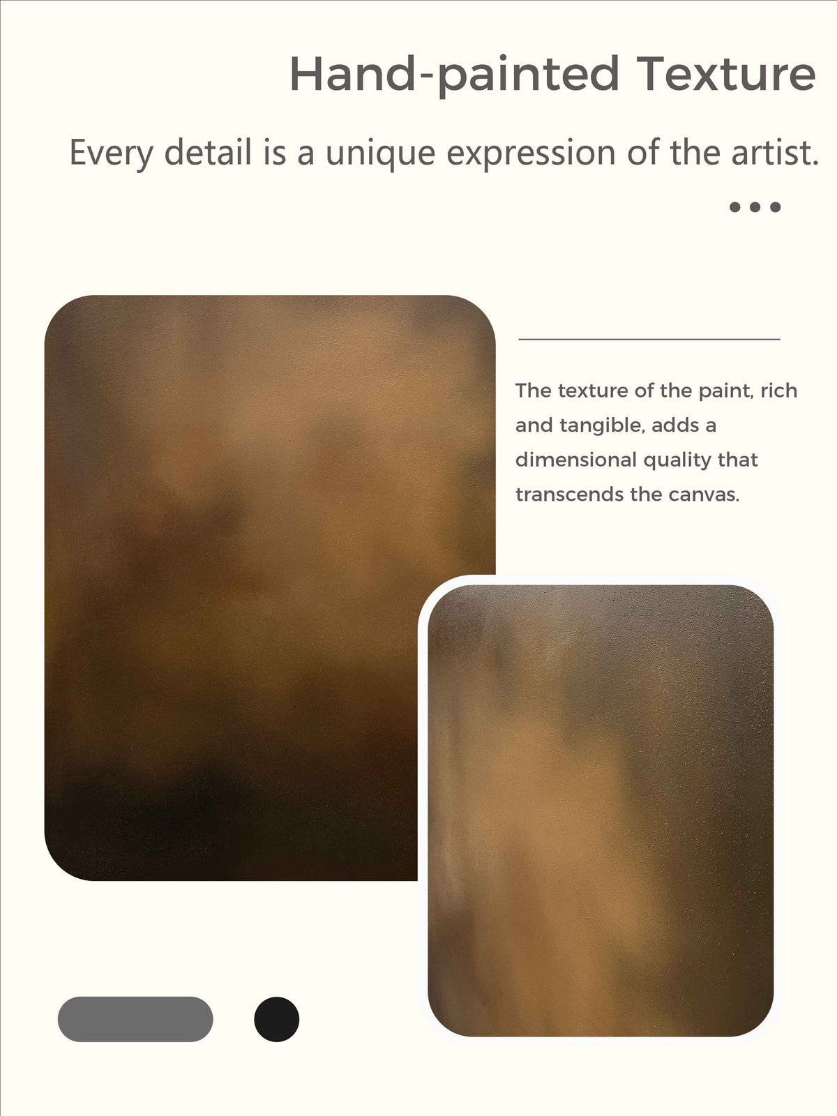 Large Brown And Black Minimalist Abstract Painting Original Black Brown Minimalist Wall Art-SJ#0251）