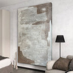 Large Gray Minimalist Abstract Can-SJ#0176