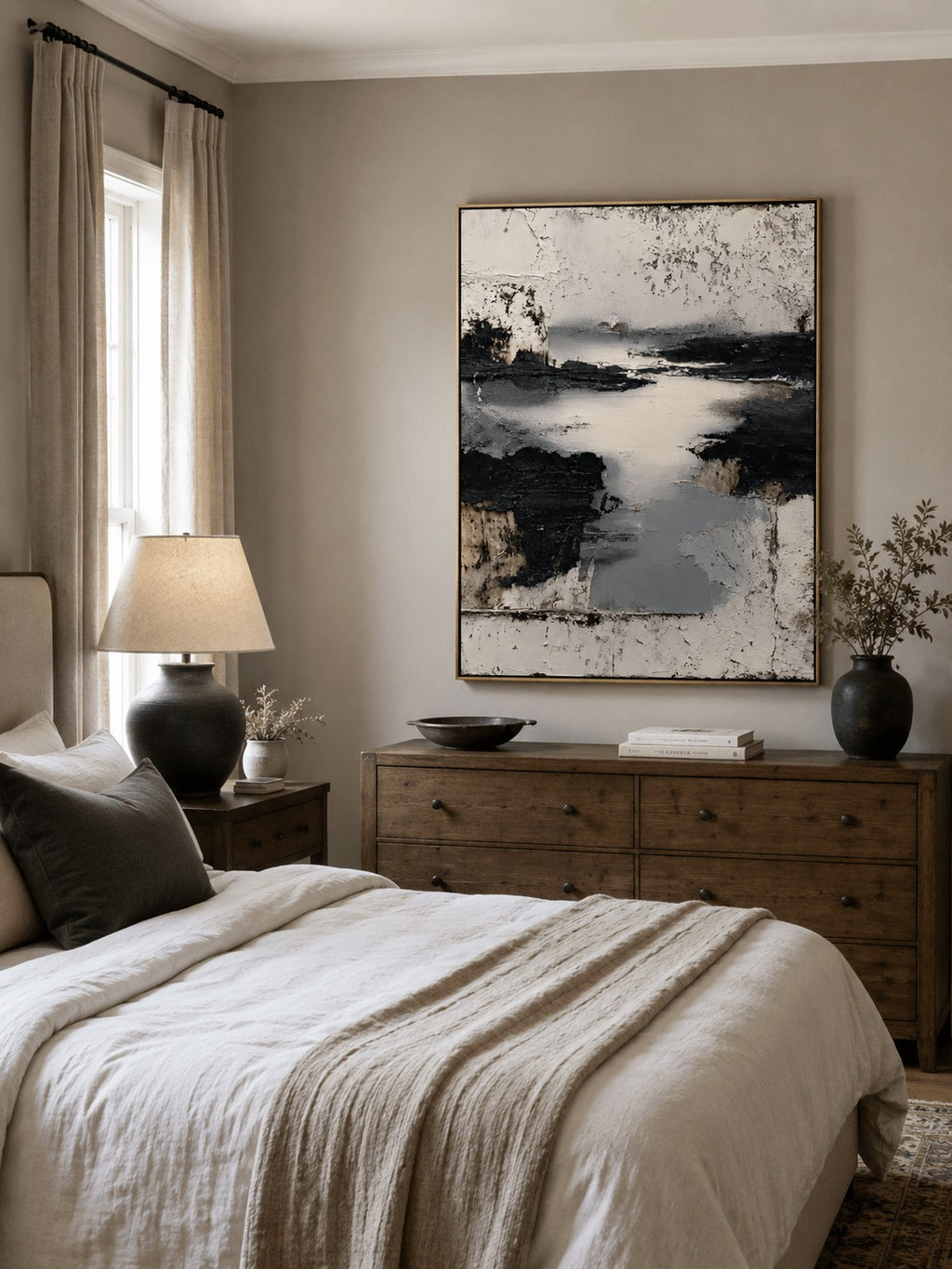 Wabi-Sabi Textured Landscape Wall Art – SJ#0087