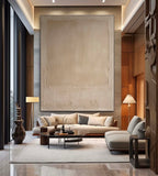 Pure Beige Minimalist Art Large Beige Texture Abstract Painting Beige Painting Beige Abstract Art-SJ#0257