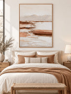Wabi-Sabi Textured Wall Art _ Vertical Neutral Mountain Wall Art –SJ#0117