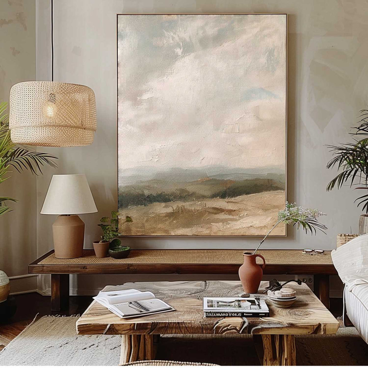 Vintage Countryside Painting Country Landscape Oil Painting Vintage Landscape Wall Art Painting-SJ#0209