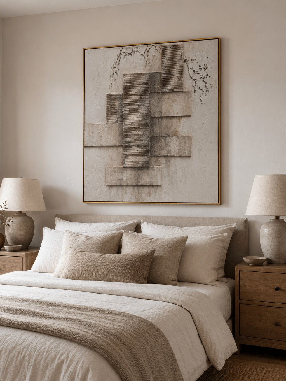 Modern Textured Geometric Wall Art – SJ#0092