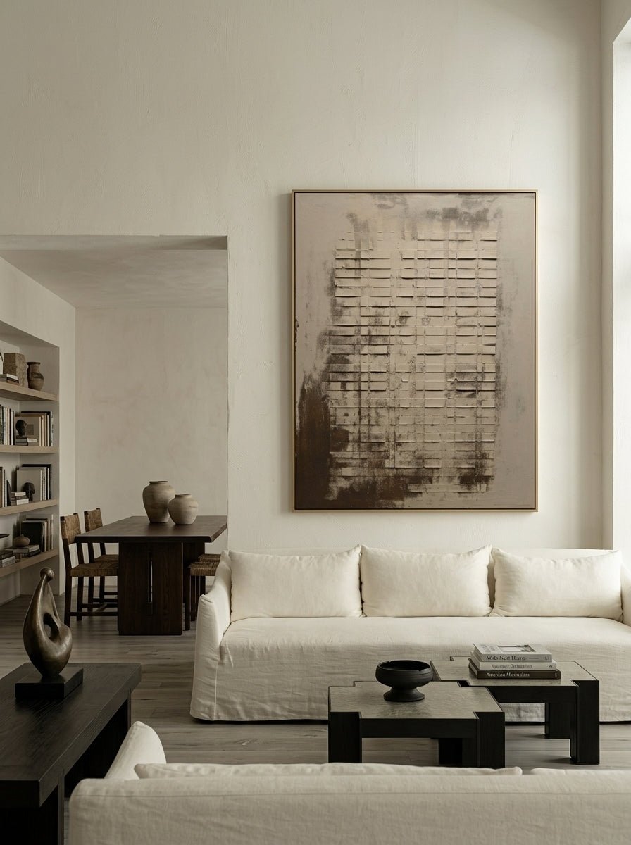 Wabi-Sabi Geometric Texture Wall Art – SJ#0084
