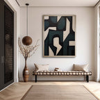Large White And Green Textured Painting Wabi Sabi Wall Art White And Green Minimalist Art Decor –SJ#0095