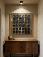 3D Textured Grid Wabi-Sabi Wall Art – SJ#0020
