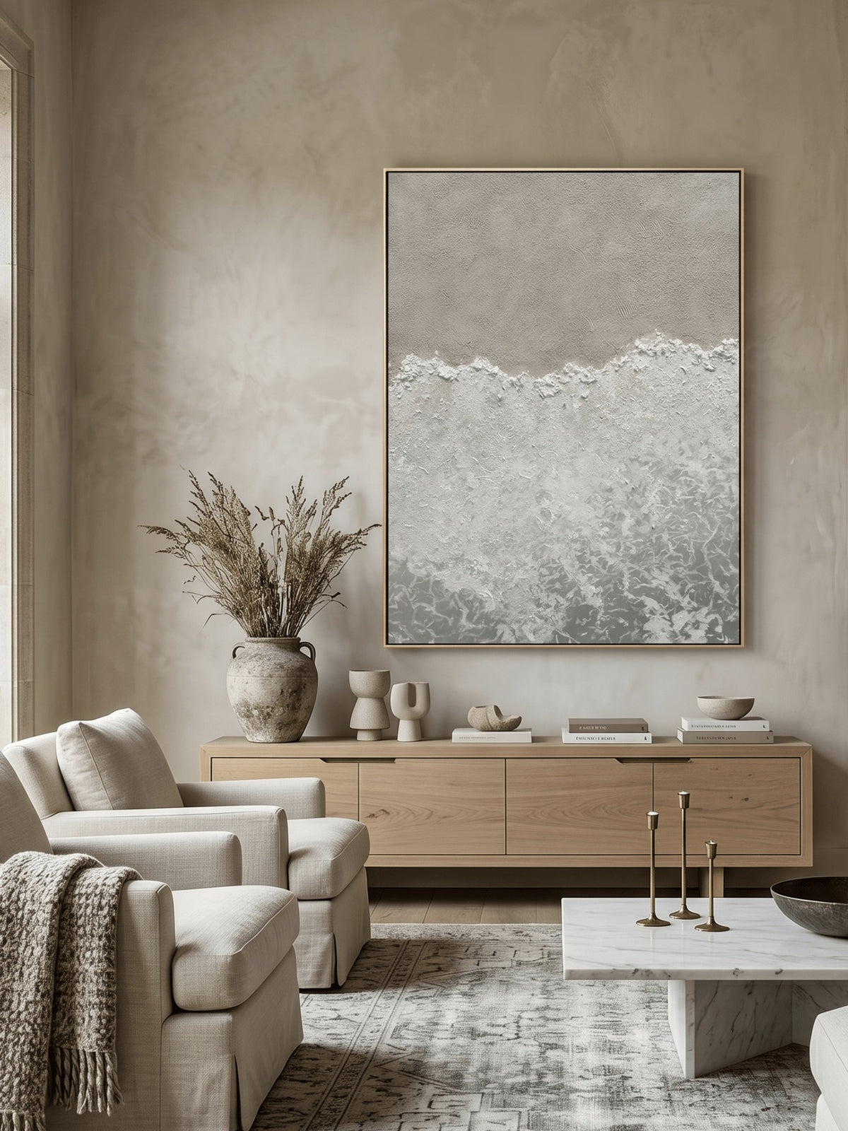 Wabi-Sabi Abstract Beach Shore Wall Art –SJ#0078