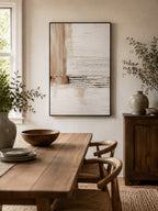 Neutral Textured Abstract Wall Art _ Wabi Sabi Painting – SJ#0101