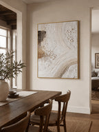 Wabi Sabi Ivory Textured Abstract Wall Art _ Eliot Vermeer –SJ#0058