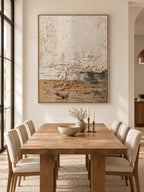 Wabi Sabi Textured Landscape Painting _ Neutral Landscape Wall Art –SJ#0121