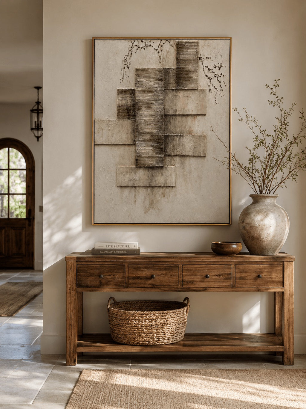 Modern Textured Geometric Wall Art – SJ#0092