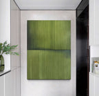 Large Green Minimalist Abstract Pa-SJ#0149