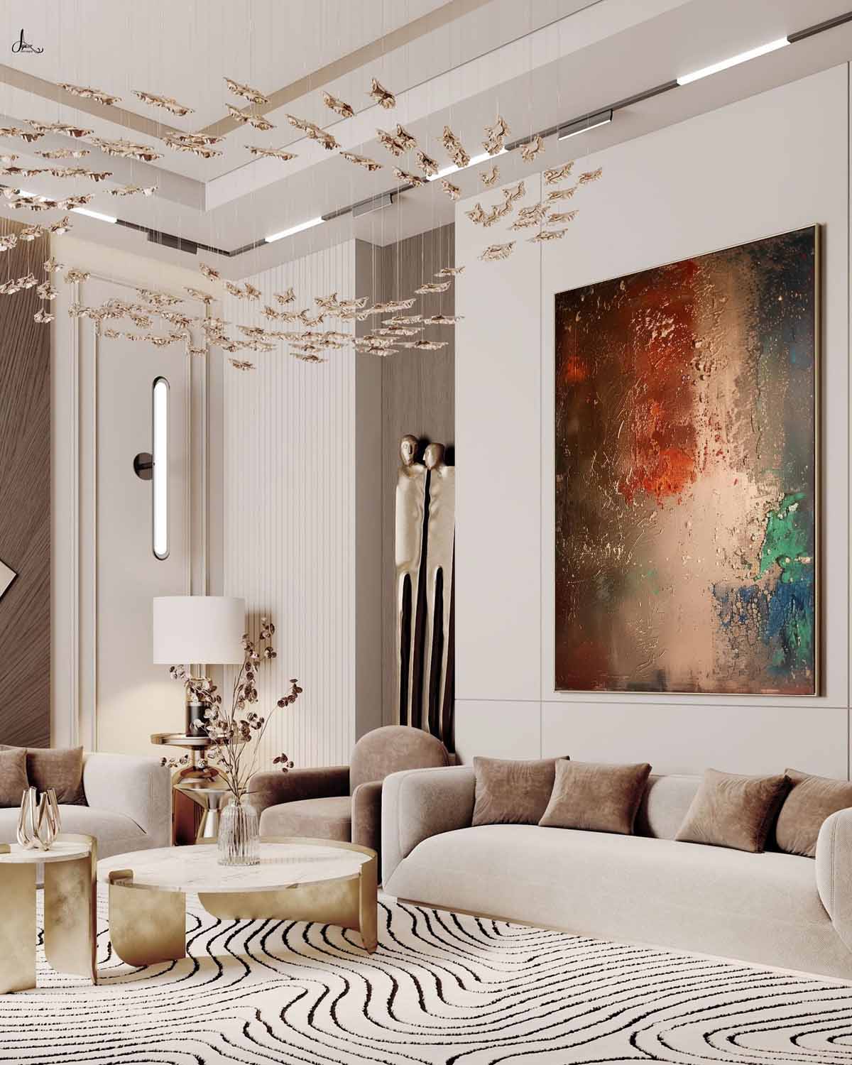 Large Gold Textured Abstract Art Wabi-Sabi Wall Art Decor Gold Abstract Minimalist Oil Painting-SJ#0152