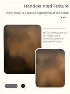 Minimalist Brown Black Canvas Wall Art Dark Brown Abstract Painting Black Minimalist Wall Decor-SJ#0252