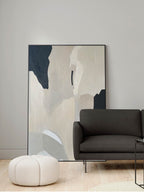 Minimalist Modern Wall Art Black And Beige Minimal-SJ#0268