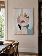 Textured Abstract Woman Portrait Wall Art -SJ#0346