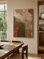 Wabi-Sabi Textured Geometric Wall Art _ SJ#0062