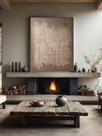 Wabi-Sabi Grid Abstract Wall Art – SJ#0065