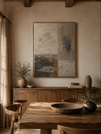 Beige & Black Wabi-Sabi Wall Art – SJ#0066