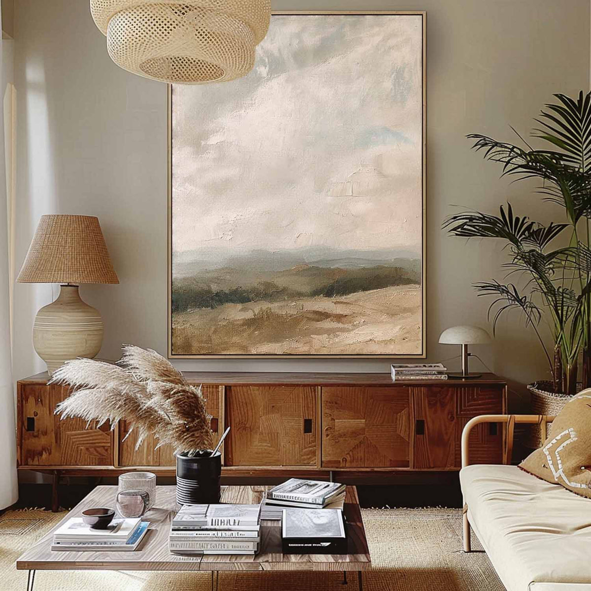Vintage Countryside Painting Country Landscape Oil Painting Vintage Landscape Wall Art Painting-SJ#0209