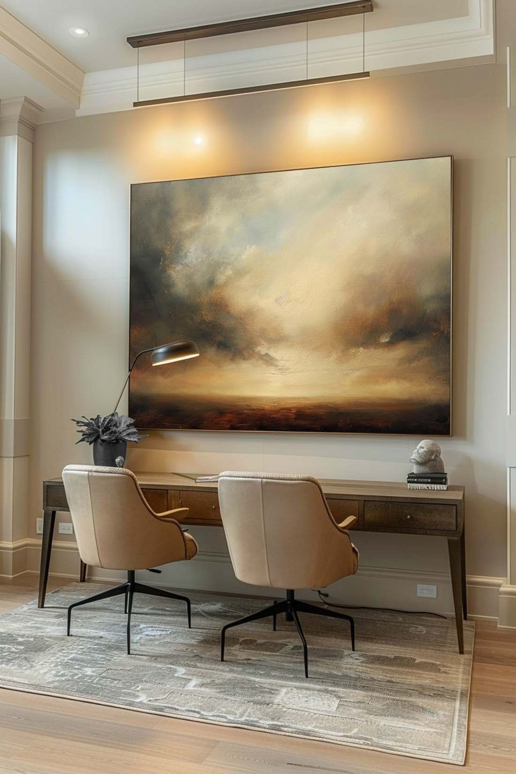 Vintage Moody Seascape Paintings Retro Wabi Sabi L-SJ#0264