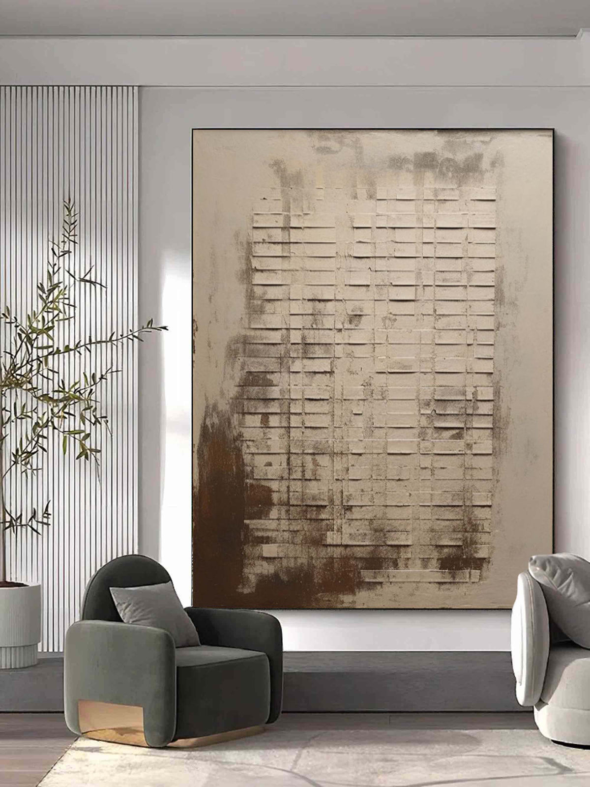 Wabi-Sabi Geometric Texture Wall Art – SJ#0084