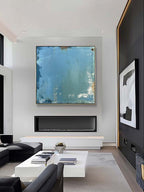 Blue Minimalist Abstract Wall Art – #SJ0033