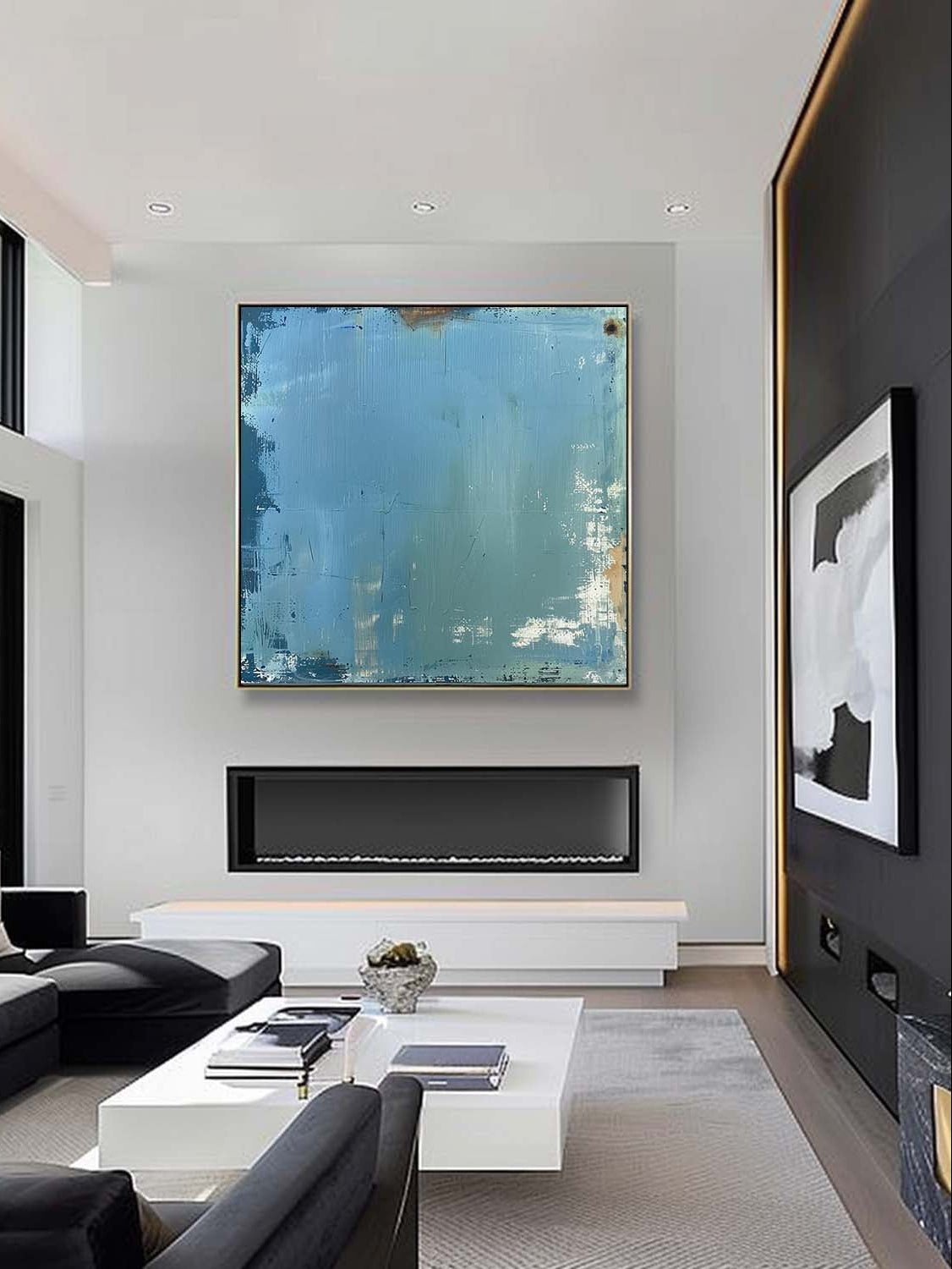 Blue Minimalist Abstract Wall Art – #SJ0033