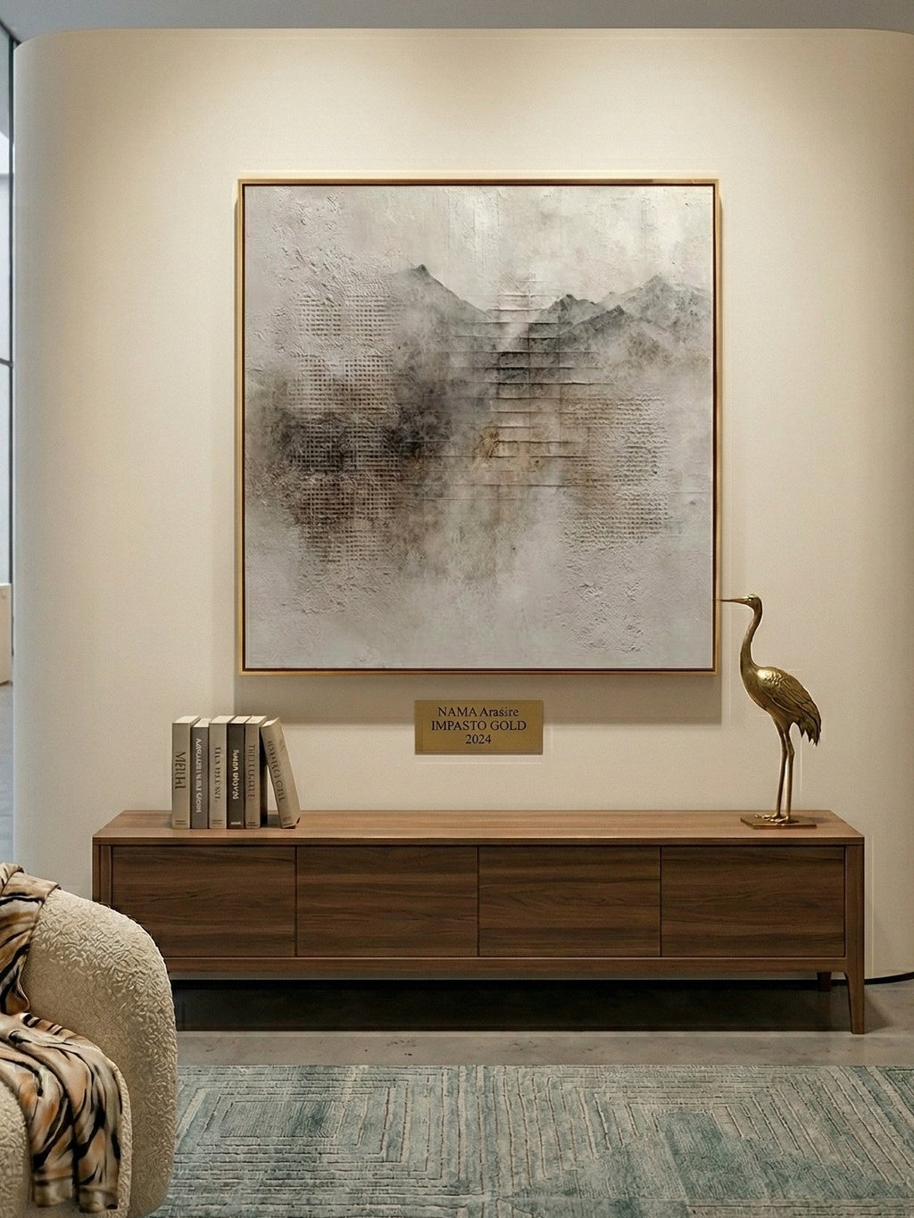 Wabi-Sabi Abstract Mountain Wall Art – SJ#0020