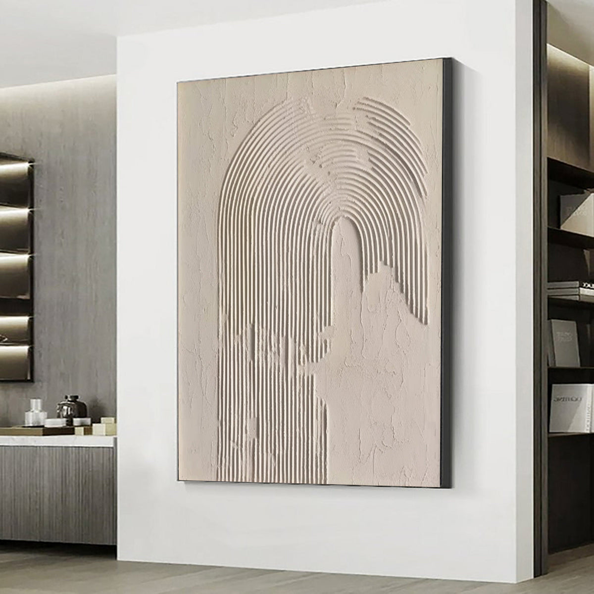 Wabi Sabi Beige & Brown Abstract -#SJ0318