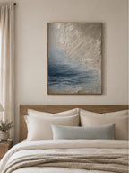 Neutral Ocean Wall Art _ Hand-Painted Texture –SJ#0056