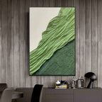 Green Abstract Art on Canvas Green-SJ#0174