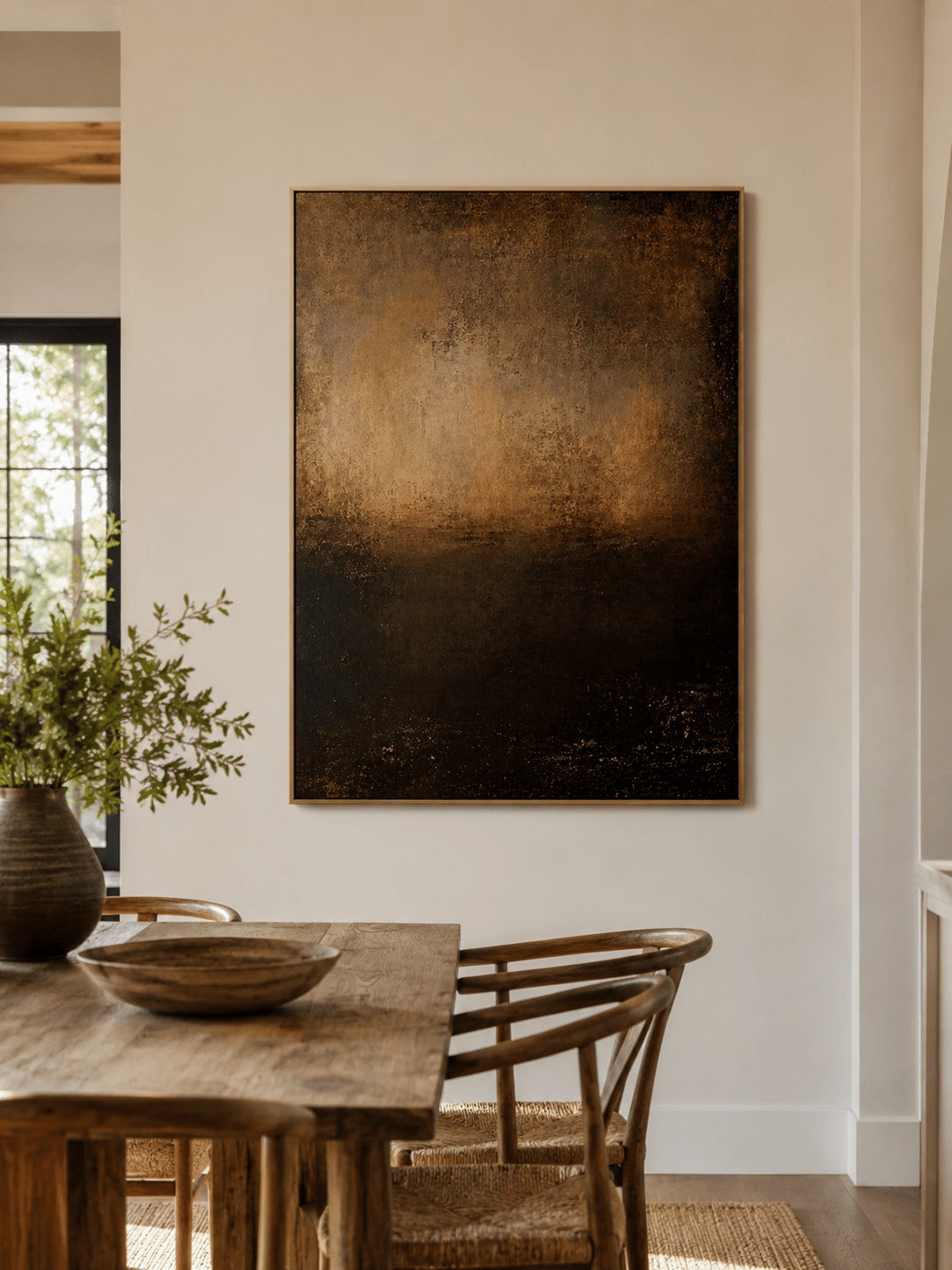 Abstract Tranquility Painting _ Bronze Abstract Wall Art – SJ#0098