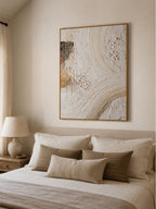Wabi Sabi Ivory Textured Abstract Wall Art _ Eliot Vermeer –SJ#0058