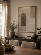 Wabi-Sabi Textured Geometric Wall Art – SJ#0090