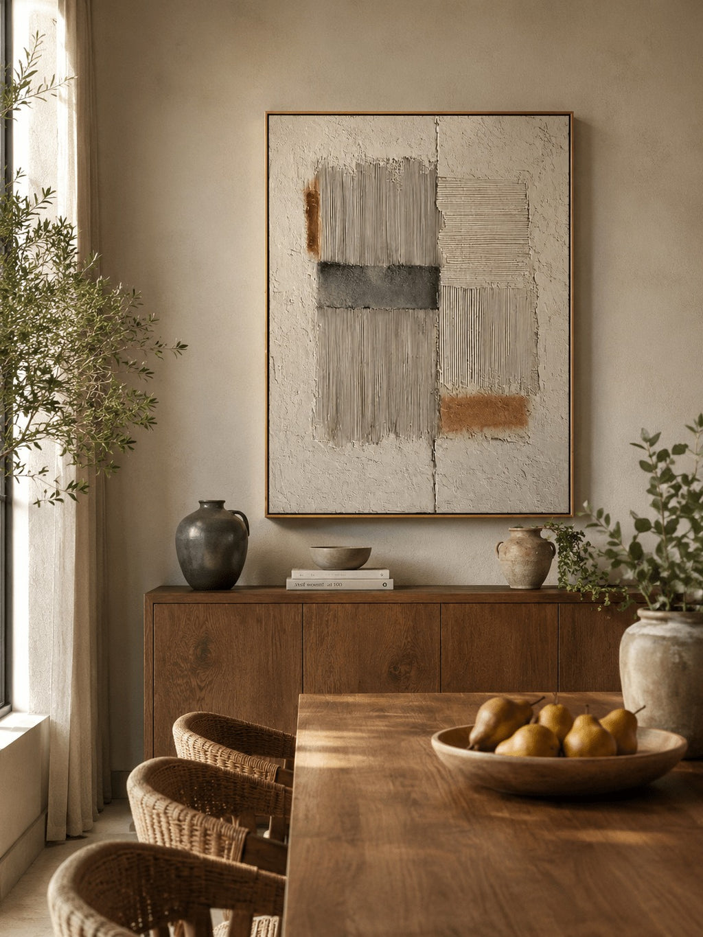 Modern Textured Geometric Wall Art – SJ#0089